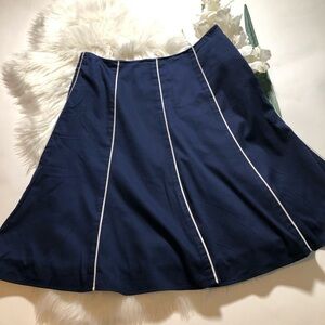 Jones New York Signature Blue striped Modest Skirt